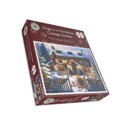 Dogs in a Christmas Cottage Garden Dogs