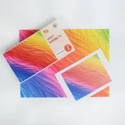 Wavy Rainbow Impuzzible 500 Piece Jigsaw Puzzle Rainbow & Gradient