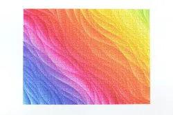 Wavy Rainbow Impuzzible 500 Piece Jigsaw Puzzle Rainbow & Gradient