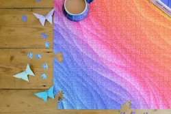 Wavy Rainbow Impuzzible 500 Piece Jigsaw Puzzle Rainbow & Gradient