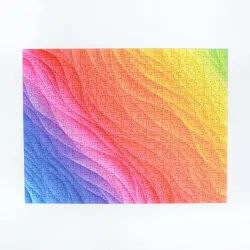 Wavy Rainbow Impuzzible 500 Piece Jigsaw Puzzle Rainbow & Gradient