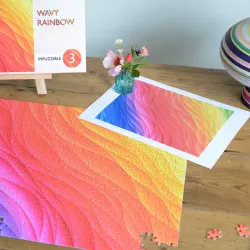 Wavy Rainbow Impuzzible 500 Piece Jigsaw Puzzle Rainbow & Gradient