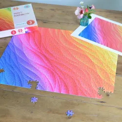 Wavy Rainbow Impuzzible 500 Piece Jigsaw Puzzle Rainbow & Gradient