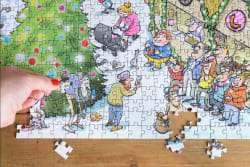 Djigsaw Vu at the Christmas Market 2 x 1000 Jigsaw Puzzles Christmas