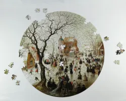 Winter Scene with Skaters Fine Art