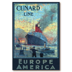 Vintage Poster - Life Aboard Cunard Boat