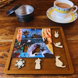 Watching Snowfall - Mini Quarter Tin Animals