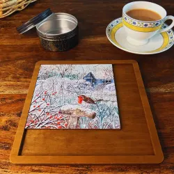 Winter Garden Robin - Mini Quarter Tin Birds