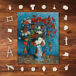 Vase With Cornflowers And Poppies Flower & Garden