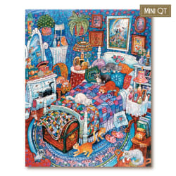 Blue Bedroom Cats MINI QT Around the House