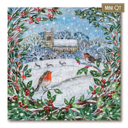 Snow Scene with Robins MINI QT Countryside