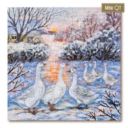 White Winter Geese MINI QT Birds