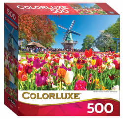 Puzzle Collector - Windmill Garden, Holland, Netherlands Flower & Garden