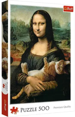 Mona Lisa And A Purring Kitty Fine Art