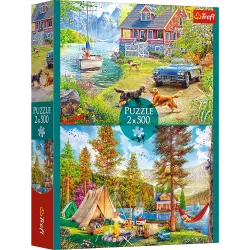 Premium Plus Summertime relax 2x 500 pc Puzzles Landscape
