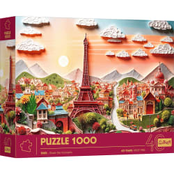Trefl Red 40th Anniversary Paris 1000 Piece Paper Art Puzzle Paris & France