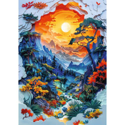 Trefl Red 40th Anniversary Valley 1000 Piece Paper Art Puzzle Landscape