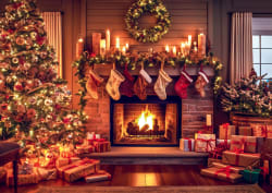 Trefl Red Holiday Greeting A Warm Winter Night Christmas