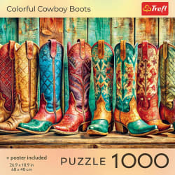 Trefl Red Colorful Cowboy Boots Western