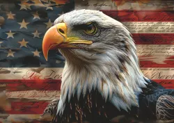 Red Proud Eagle Patriotic