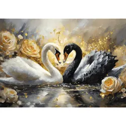 Premium Plus Beautiful Swans Birds