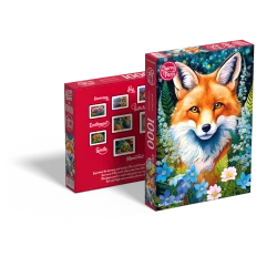 Red Fox in Flowers Animals