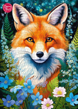 Red Fox in Flowers Animals