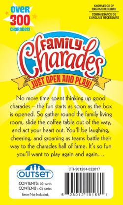 Family Charades Card Game Father's Day