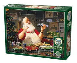 Santa Painting Cars Christmas