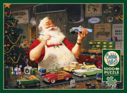 Santa Painting Cars Christmas