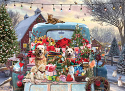 Country Truck in Winter Christmas