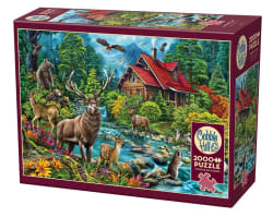 Red-roofed Cabin Forest Animal