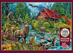 Red-roofed Cabin Forest Animal