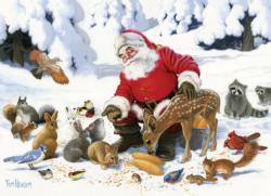 Santa Claus and Friends Animals Jigsaw Puzzle