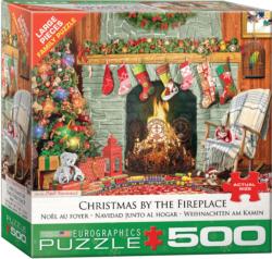 Christmas by the Fireplace (Small Box) Christmas Jigsaw Puzzle