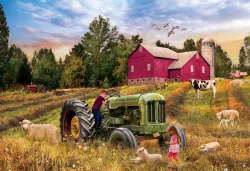 Tractor Shaped Tin Farm