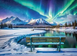 Yukon Northern Lights Mountain
