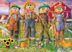 Friendly Scarecrows Countryside