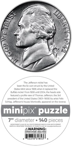 Jefferson Nickel MiniPix&reg; Puzzle United States