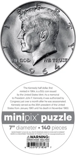 JFK Half Dollar MiniPix&reg; Puzzle United States