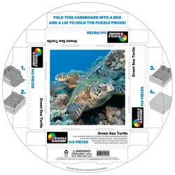 Green Sea Turtle Puzzle A&bull;Round Summer