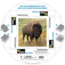 American Bison Puzzle A&bull;Round: Animals