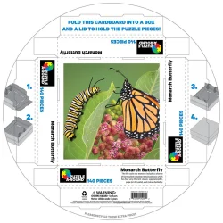 Monarch Butterfly Puzzle A&bull;Round Butterflies and Insects