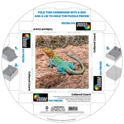 Collared Lizard Puzzle A&bull;Round: Reptile & Amphibian