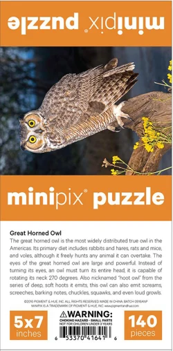 Great Horned Owl MiniPix&reg; Puzzle Birds