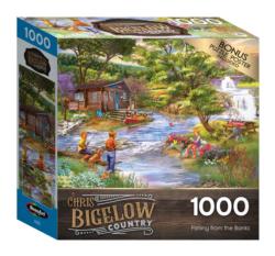 Fishing from the Banks Countryside Jigsaw Puzzle