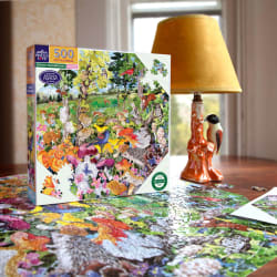 Edible Mushrooms Octagon Puzzle Flower & Garden