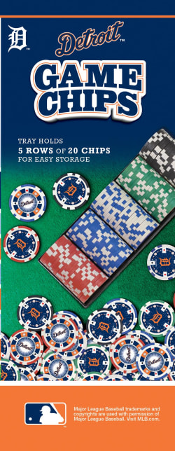 Detroit Tigers MLB Poker Chips 100pc