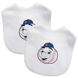 New York Mets MLB Mr. Met Baby Bibs 2-Pack