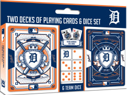 Detroit Tigers MLB 2-pack Playing Cards & Dice Set